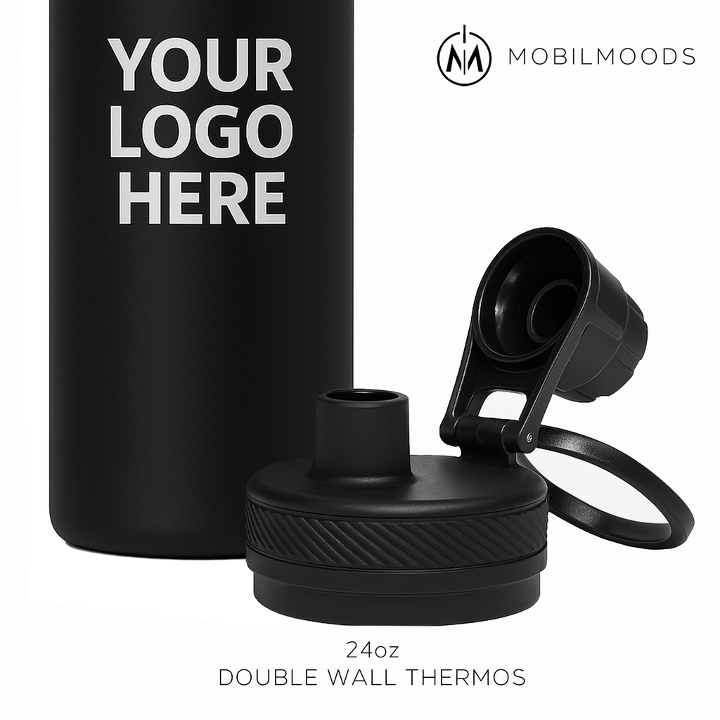 24 盎司促销公司礼品批量订购保温瓶,双层保温水瓶,不锈钢饮具,个性化礼品保温瓶