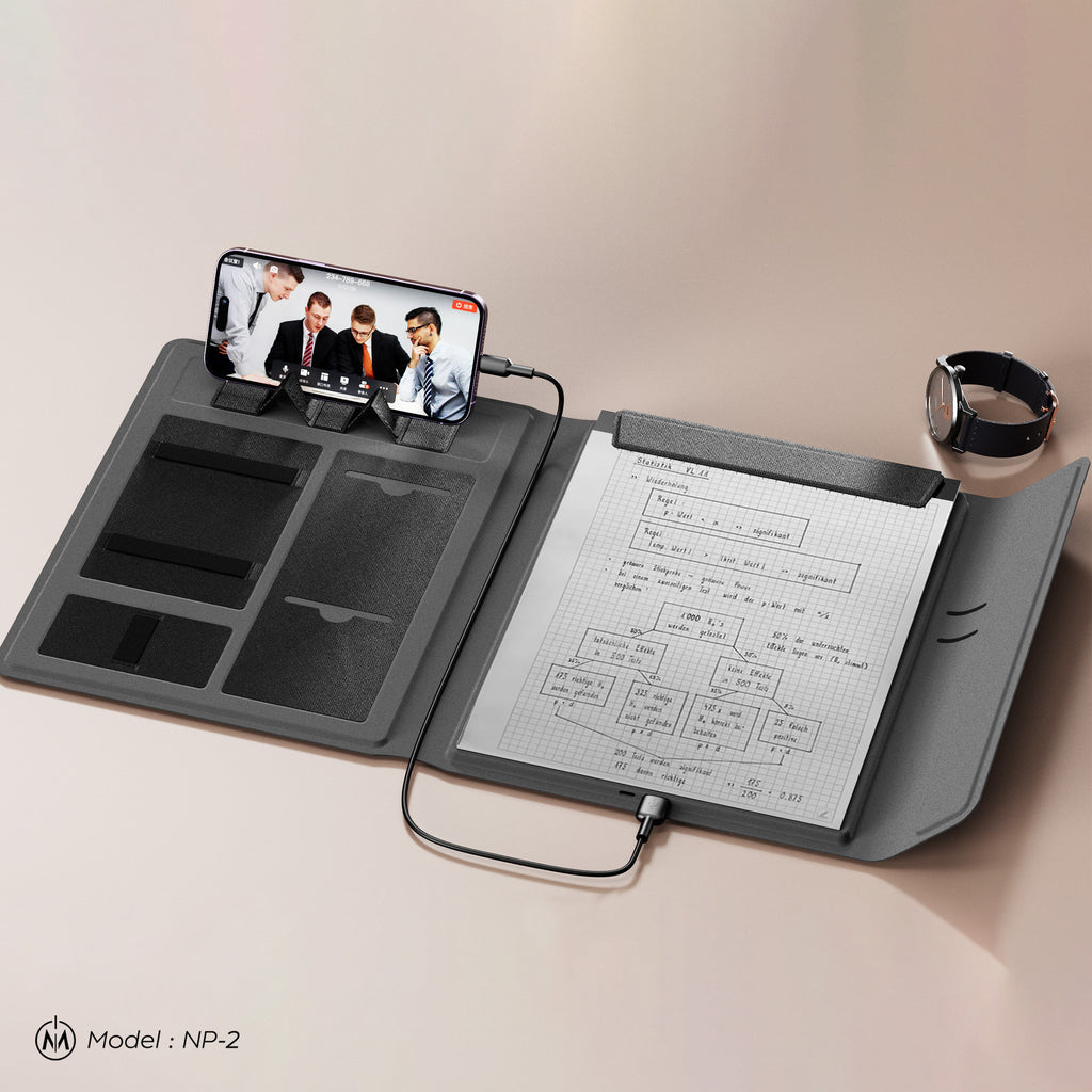 个性化公司徽标 A4 文件夹、公司礼品文件夹、定制笔记本、商务礼品办公文件夹、发光徽标充电器