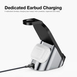Custom Company Logo 3-in-1 Charging Dock, Personalized Light Up Logo Wireless Station for Phone Watch and Earbuds, Bulk Corporate Tech Gift