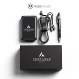 Custom Light-Up Corporate Gift Box, Bulk Employee and Client Gifts, Branded Tech Set with MagSafe Power Bank, Charging Cable and Stylus Pen