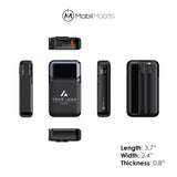 Personalized Corporate Tech Gift Set, 10000mAh Wall Plug Power Bank with Built-In Cables, Branded Employee Client Gift Box, Cable and Stylus