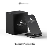 Custom Light Up Logo Wireless Charger Stand, Branded Desk Phone Dock, Bulk Employee Welcome Gift, Client Appreciation, Event Swag