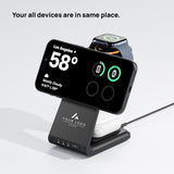 Customized Logo 3-in-1 MagSafe-Compatible Charging Station for iPhone, Apple Watch and AirPods, Personalized MagSafe Station, Custom Charger