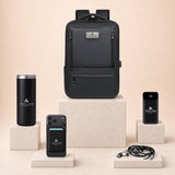 Personalized Backpack Gift Set with Smart Thermos, Power Bank and Charging Cable, Custom Logo New Hire Kit for Technology Companies
