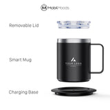 Personalized Smart Heated Mug, Custom Logo Office Coffee Cup, Employee Welcome Gift, Client Appreciation Gift, Executive Desk Mug