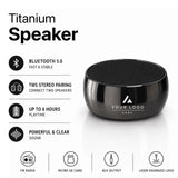 Personalized Titanium Bluetooth Speaker, Custom Laser Engraved Logo, Conference Speaker Gift, Tech Team Award, Executive Desk Audio