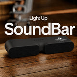Personalized Light Up SoundBar, 20W Speaker with HDMI USB-C and SD Card, Employee Tech Gift, Client Welcome Gift SoundBar