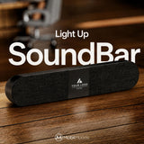 Customized Light Up SoundBar, 20W Speaker with HDMI USB-C and SD Card, Employee Tech Gift, Client Welcome Gift SoundBar