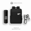 BX-08, Personalized Company Logo Backpack Gift Set, Custom Backpack Gift Box, Personalized Portable Charger, Company Employee Holiday Gift