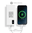 P-20, Company Gift Personalized Charger, Customized Gift Powerbank, Personalized iPhone Charger, Promotional Powerbank, Custom Corporate Promotion
