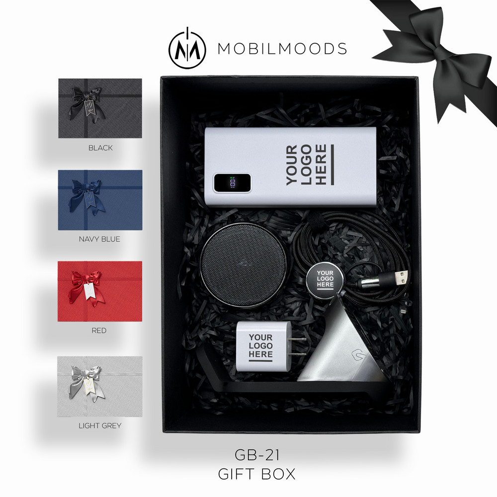 GB-21, Personalized Premium Gift Box, High Tech Company Gift Set, Promotional Tech Gift Box, Gift Box for Premium Customers, Company Holiday Gift
