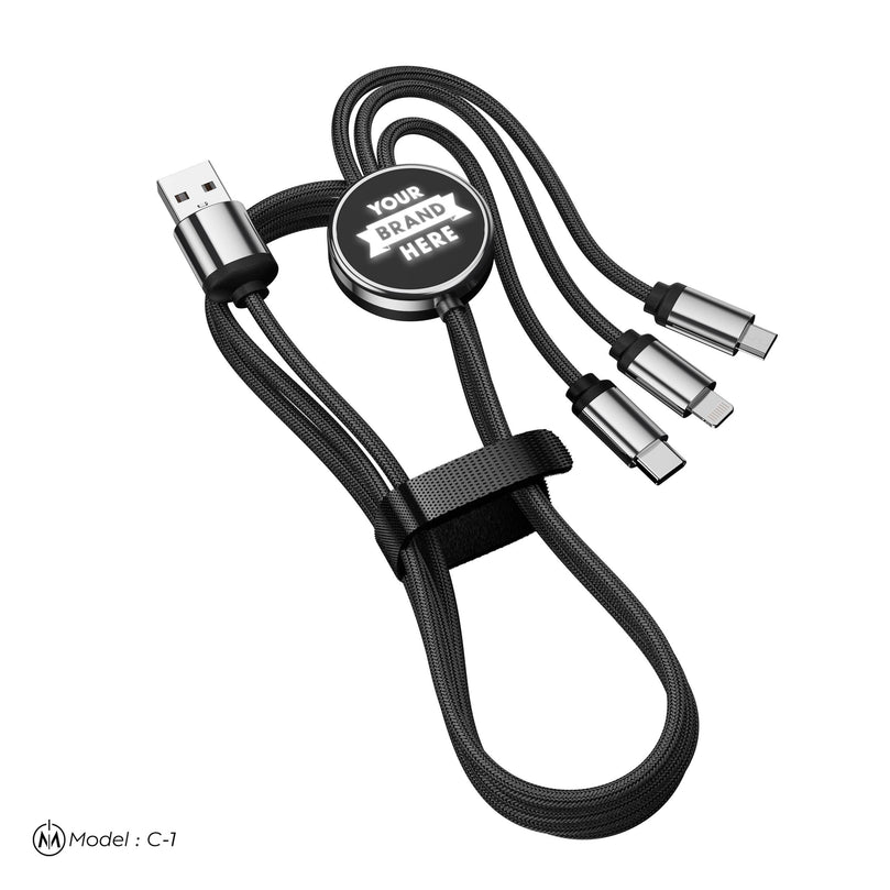 Personalized Affordable Company Giveaway Gift, Corporate Logo Phone Charger, USB-C Input / Output Charging Cord, Bulk Order Event Gift,