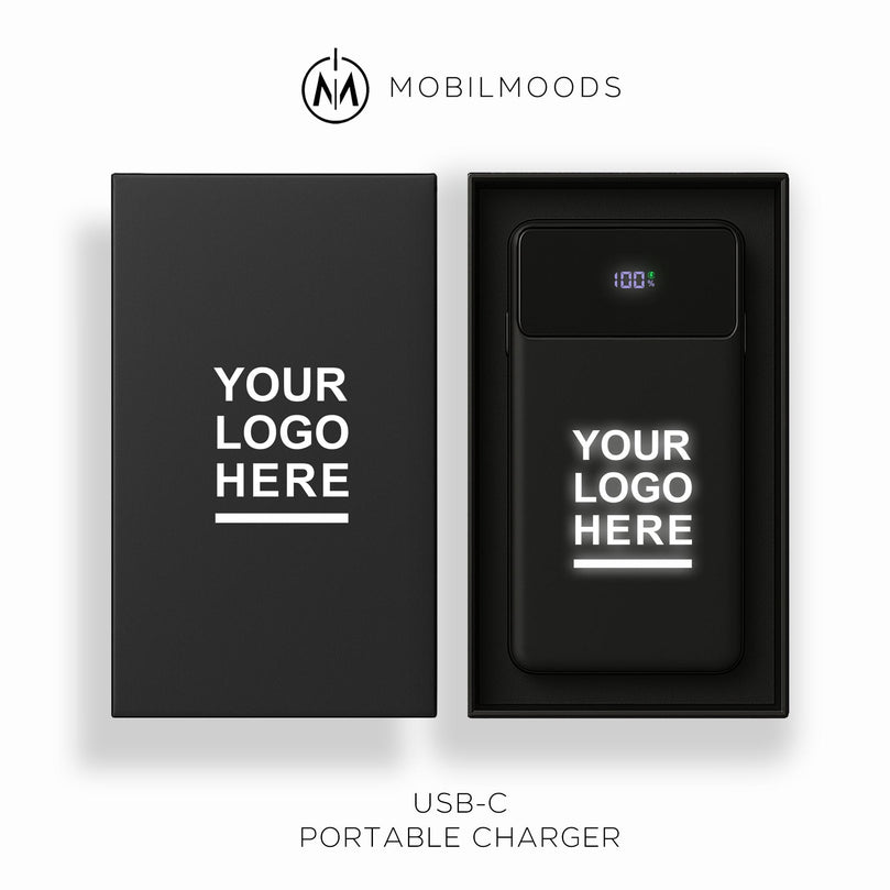 Personalized Portable Charger, New Year Gift Portable Charger, Holiday Gift Portable Charger, Employee Thanks Gift, Premium Client Gift, Corporate Gift Portable Charger