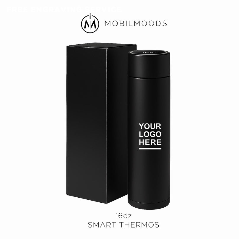 Promotional Thermos, Custom-Engraved Bottle, Smart Bottle, Travel Tumbler, Colorful Thermos, Stainless Steel Drinkware, Personalized Gift