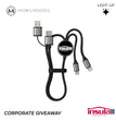 Personalized Affordable Company Giveaway Gift, Corporate Logo Phone Charger, USB-C Input / Output Charging Cord, Bulk Order Event Gift,