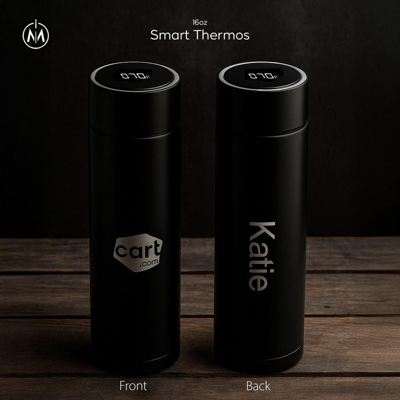 Promotional Thermos, Custom-Engraved Bottle, Smart Bottle, Travel Tumbler, Colorful Thermos, Stainless Steel Drinkware, Personalized Gift
