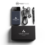 Personalized Light-Up Corporate Gift Box, Bulk Employee and Client Gift, Branded Tech Set with MagSafe Power Bank, Charging Cable and Pen