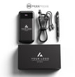 Branded Light-Up Corporate Gift Box, 10000mAh Power Bank with Built-In Cables, Bulk Company Tech Gift, Light-Up Charging Cord and Stylus Pen