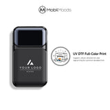 Personalized Corporate Tech Gift Set, 10000mAh Wall Plug Power Bank with Built-In Cables, Branded Employee Client Gift Box, Cable and Stylus