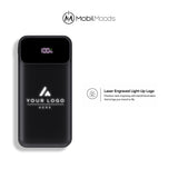 Branded Light-Up Corporate Gift Box, 10000mAh Power Bank with Built-In Cables, Bulk Company Tech Gift, Light-Up Charging Cord and Stylus Pen