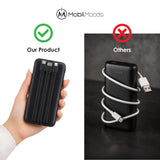 Branded Light-Up Corporate Gift Box, 10000mAh Power Bank with Built-In Cables, Bulk Company Tech Gift, Light-Up Charging Cord and Stylus Pen
