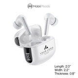 Personalization Logo ANC Wireless Earbuds, Personalized Earphones with LCD Charging Case, Bulk Employee Client Gift, Corporate Tech Swag