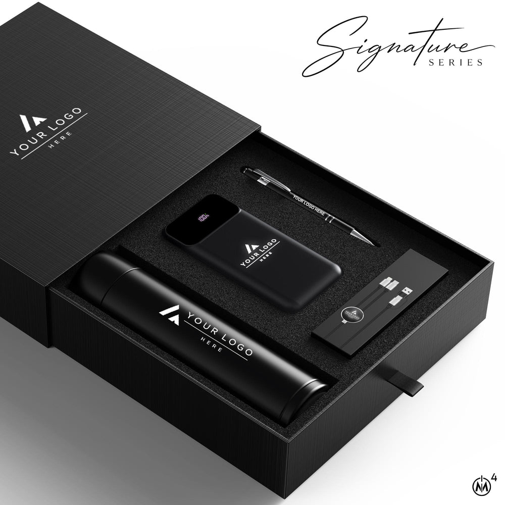 Branded Signature Corporate Gift Box, Custom Company Logo Gifts for Staff, Executives, Clients, New Hires and Business Events