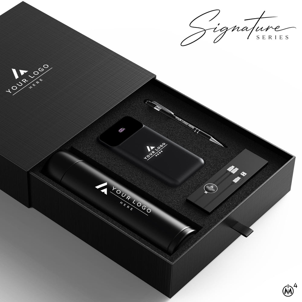 Branded Signature Corporate Gift Box, Custom Company Logo Gifts for Staff, Executives, Clients, New Hires and Business Events