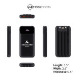 Branded Light-Up Corporate Gift Box, 10000mAh Power Bank with Built-In Cables, Bulk Company Tech Gift, Light-Up Charging Cord and Stylus Pen