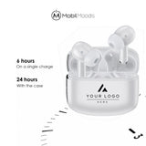 Personalization Logo ANC Wireless Earbuds, Personalized Earphones with LCD Charging Case, Bulk Employee Client Gift, Corporate Tech Swag