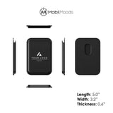 Custom Logo MagSafe Compatible Phone Wallet, Vegan Leather Magnetic Card Holder for 3 Cards, Bulk Employee Gift, Branded Company Swag