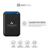 Custom Logo MagSafe Compatible Phone Wallet, Vegan Leather Magnetic Card Holder for 3 Cards, Bulk Employee Gift, Branded Company Swag