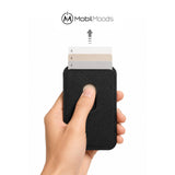 Custom Logo MagSafe Compatible Phone Wallet, Vegan Leather Magnetic Card Holder for 3 Cards, Bulk Employee Gift, Branded Company Swag