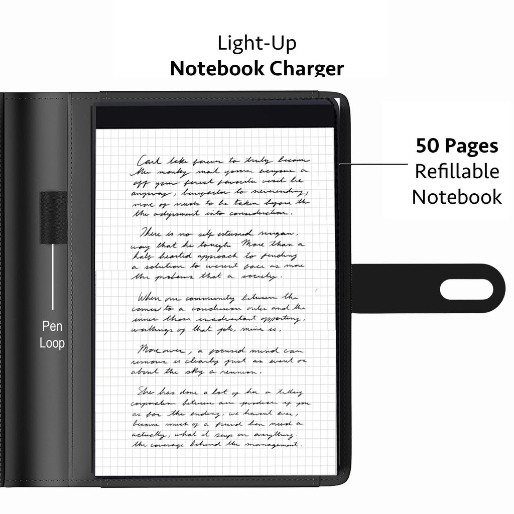 Personalized A4 Light-Up Charging Notebook, Custom Logo Tech Onboarding Kit, Realtor Closing Gift, Conference Speaker Gift