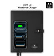 Personalized A4 Light-Up Charging Notebook, Custom Logo Tech Onboarding Kit, Realtor Closing Gift, Conference Speaker Gift