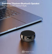 Personalized Titanium Bluetooth Speaker, Custom Laser Engraved Logo, Conference Speaker Gift, Tech Team Award, Executive Desk Audio