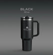 Personalized 30 oz Insulated Tumbler with Handle, Custom Logo Travel Cup, Construction Crew Gift Tumbler, Company Driver Gift Tumbler