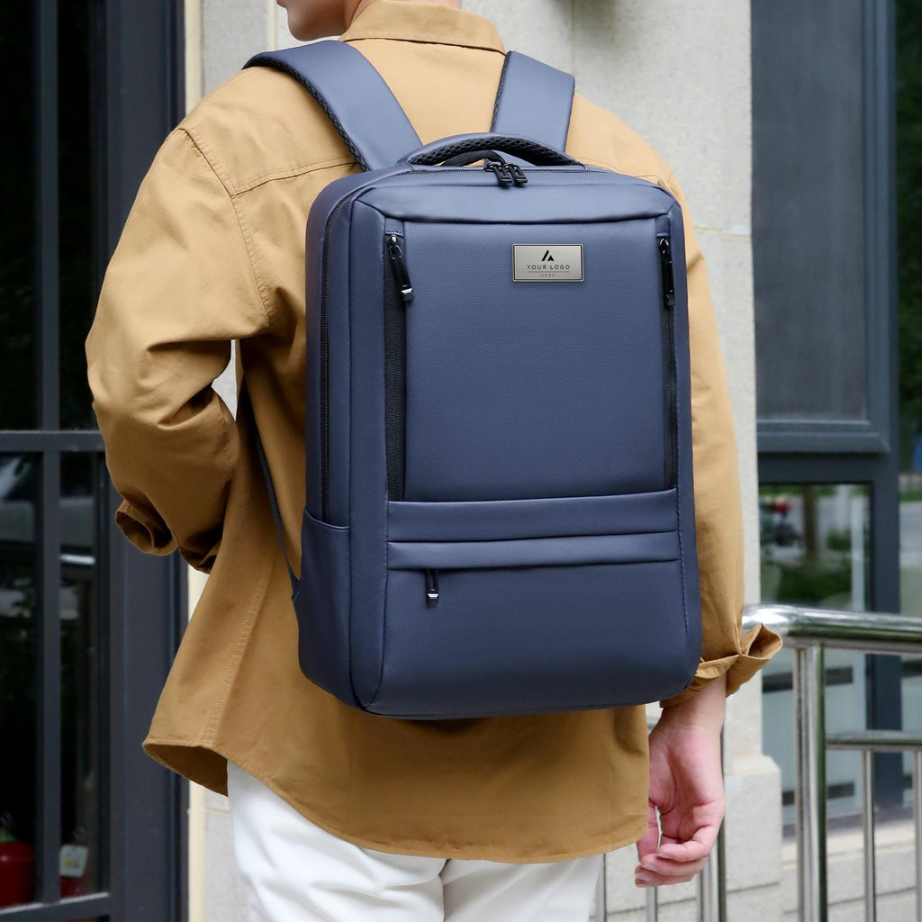 Customized Oxford Fabric Laptop Backpack, Personalized Logo Work Bag, Tech Onboarding Backpack, Conference Travel Bag, Realtor Team Gift