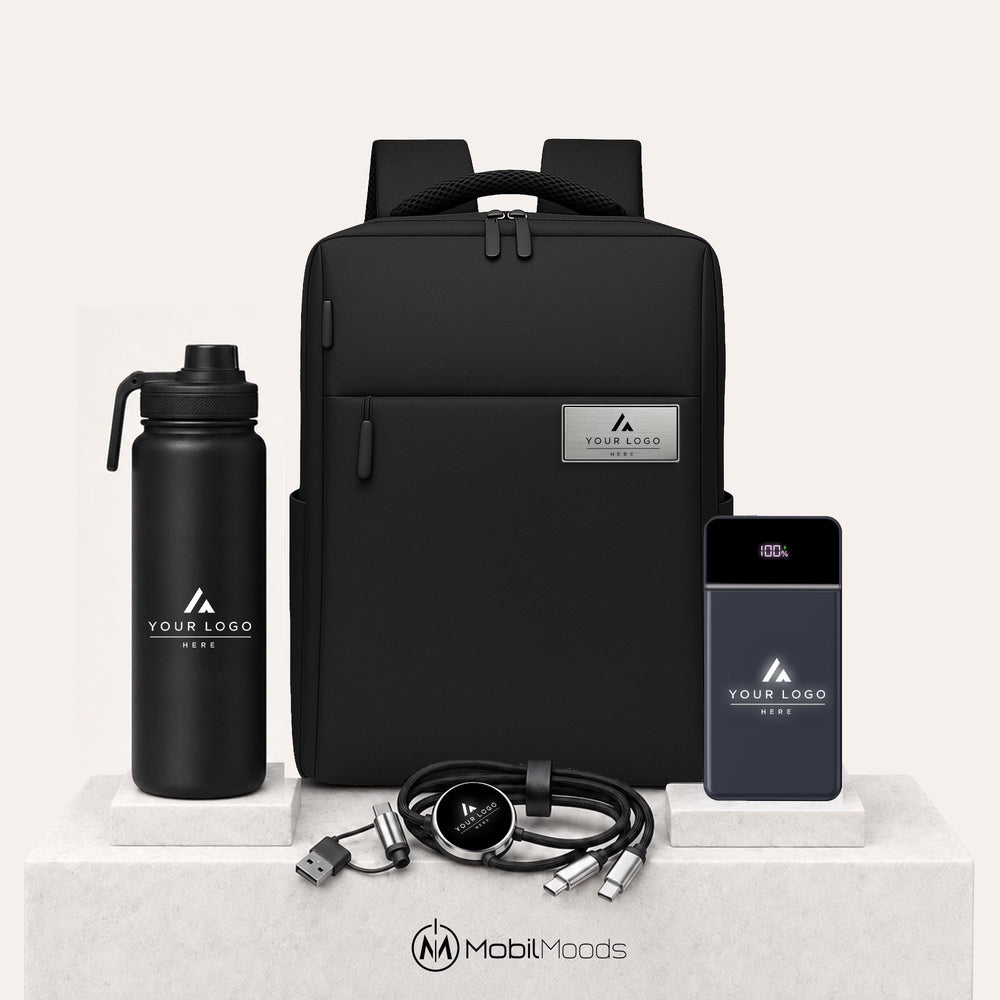 Custom Logo Backpack Gift Set, Personalized Staff Appreciation Gift, New Hire Welcome Package for Construction Companies