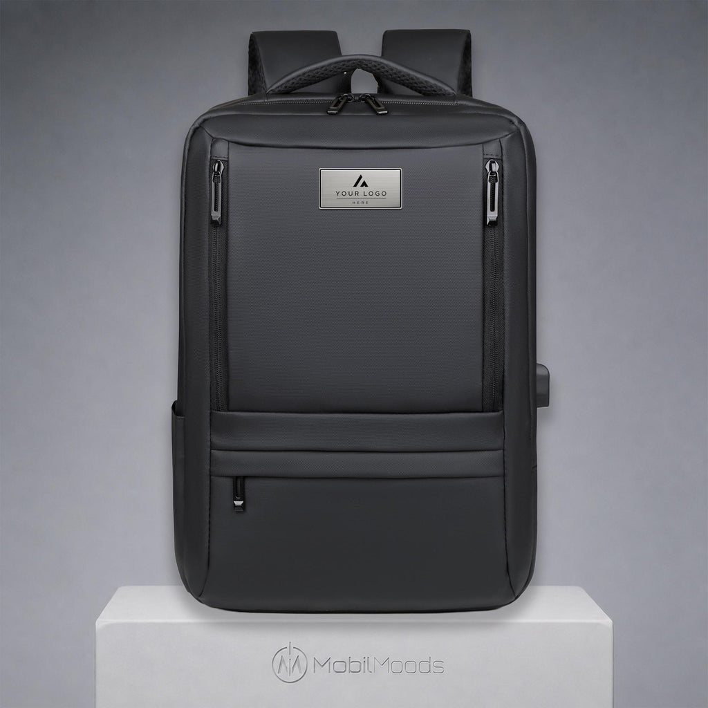 Personalized Backpack Gift Set with Smart Thermos, Power Bank and Charging Cable, Custom Logo New Hire Kit for Technology Companies