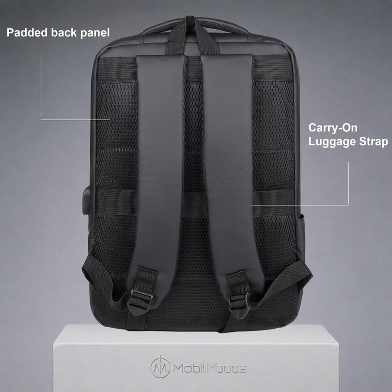 Personalized Backpack Gift Set with Smart Thermos, Power Bank and Charging Cable, Custom Logo New Hire Kit for Technology Companies