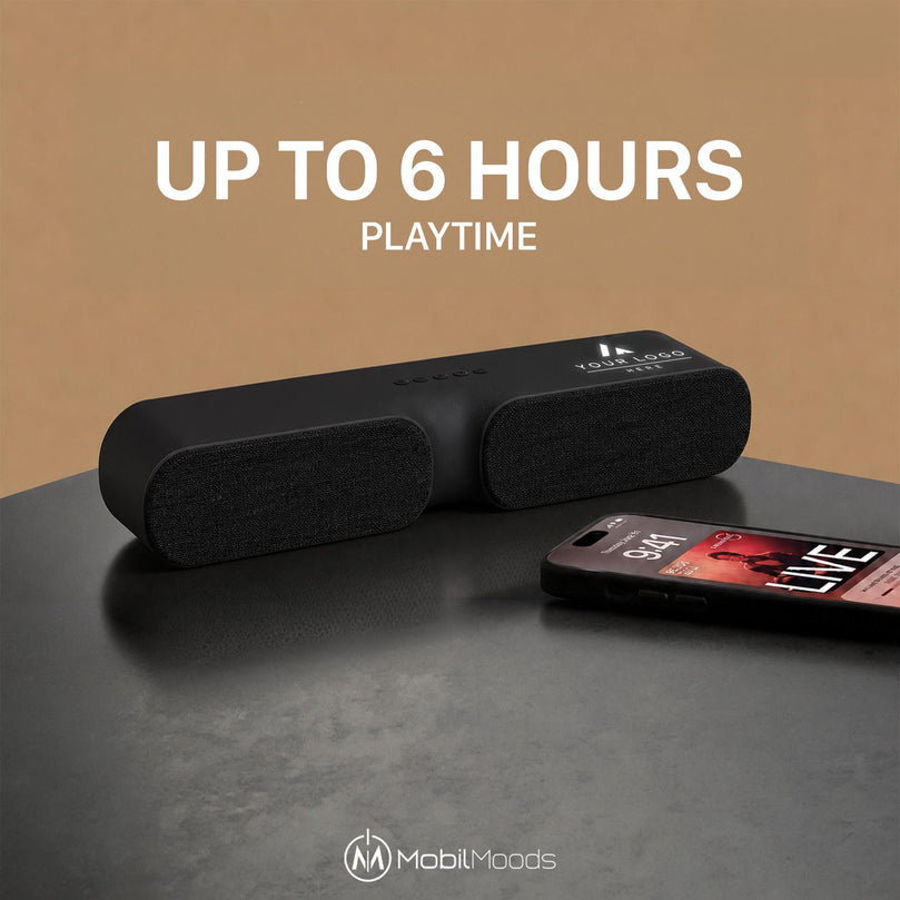 Personalized Light Up SoundBar, 20W Speaker with HDMI USB-C and SD Card, Employee Tech Gift, Client Welcome Gift SoundBar