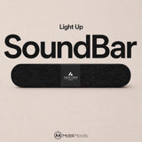 Customized Light Up SoundBar, 20W Speaker with HDMI USB-C and SD Card, Employee Tech Gift, Client Welcome Gift SoundBar