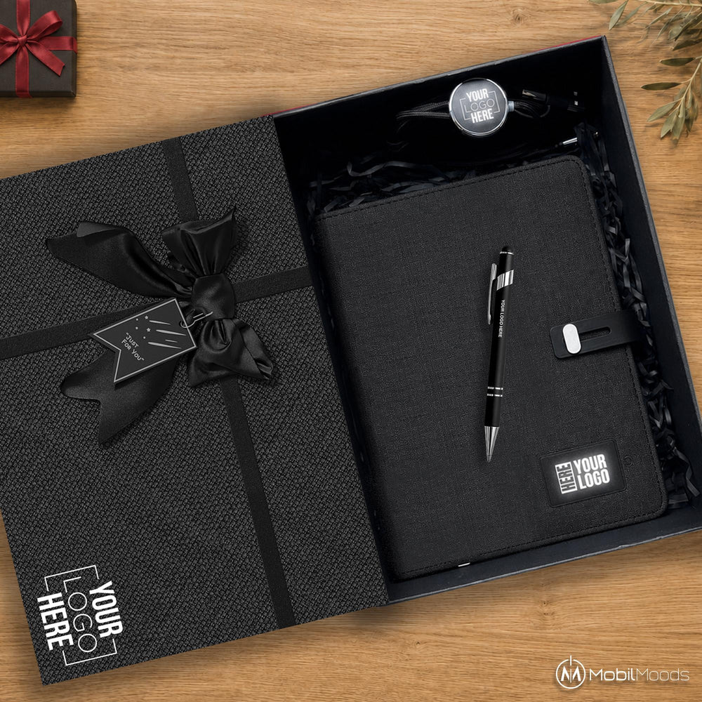 GB-134, Software Company New Hire Gift with Branded Tech Portfolio for Developers, IT Teams and Remote Employees Gift Box