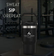 Personalized Insulated Tumbler with Handle, Custom Logo Travel Cup, Realtor Closing Gift Tumbler, Construction Crew Mug, Conference Swag