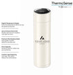 Executive Corporate Gift Set, 16 oz Smart Thermos, 3 in 1 MagSafe Wireless Docking Station, Light Up Cable, Company Logo Premium Gift Box