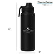 Premium Business Gift Set, 24 oz Double Wall Thermos, 10W Light Up Wireless Docking Station, Charging Cable, Company Logo Corporate Gift Box