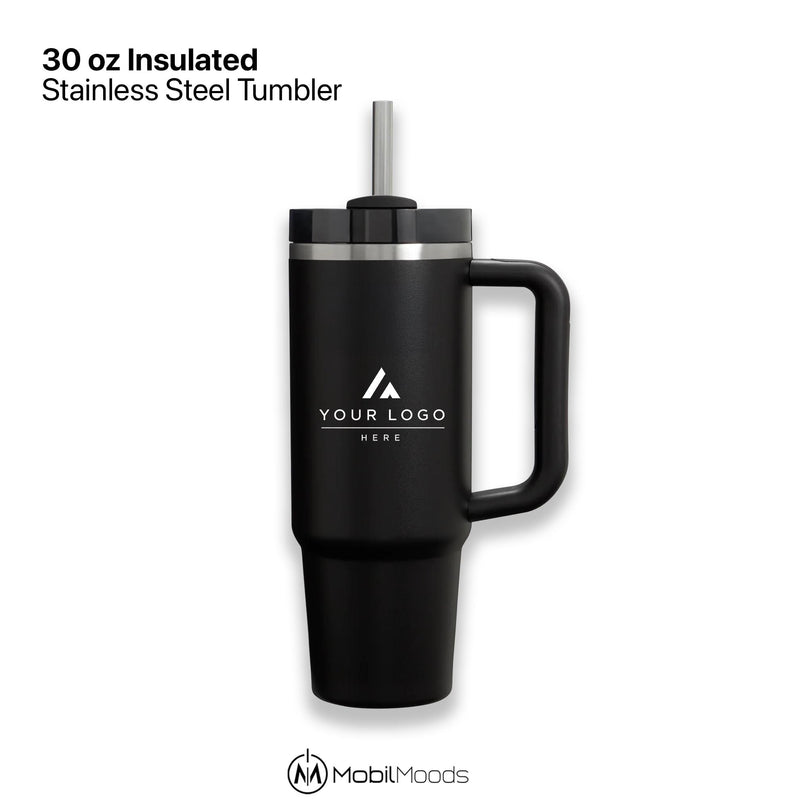 Personalized Corporate Gift Box, Custom Gift Set with Company Logo, Branded 30 oz Insulated Tumbler, ANC Earbuds, Light Up Charger Gift Box