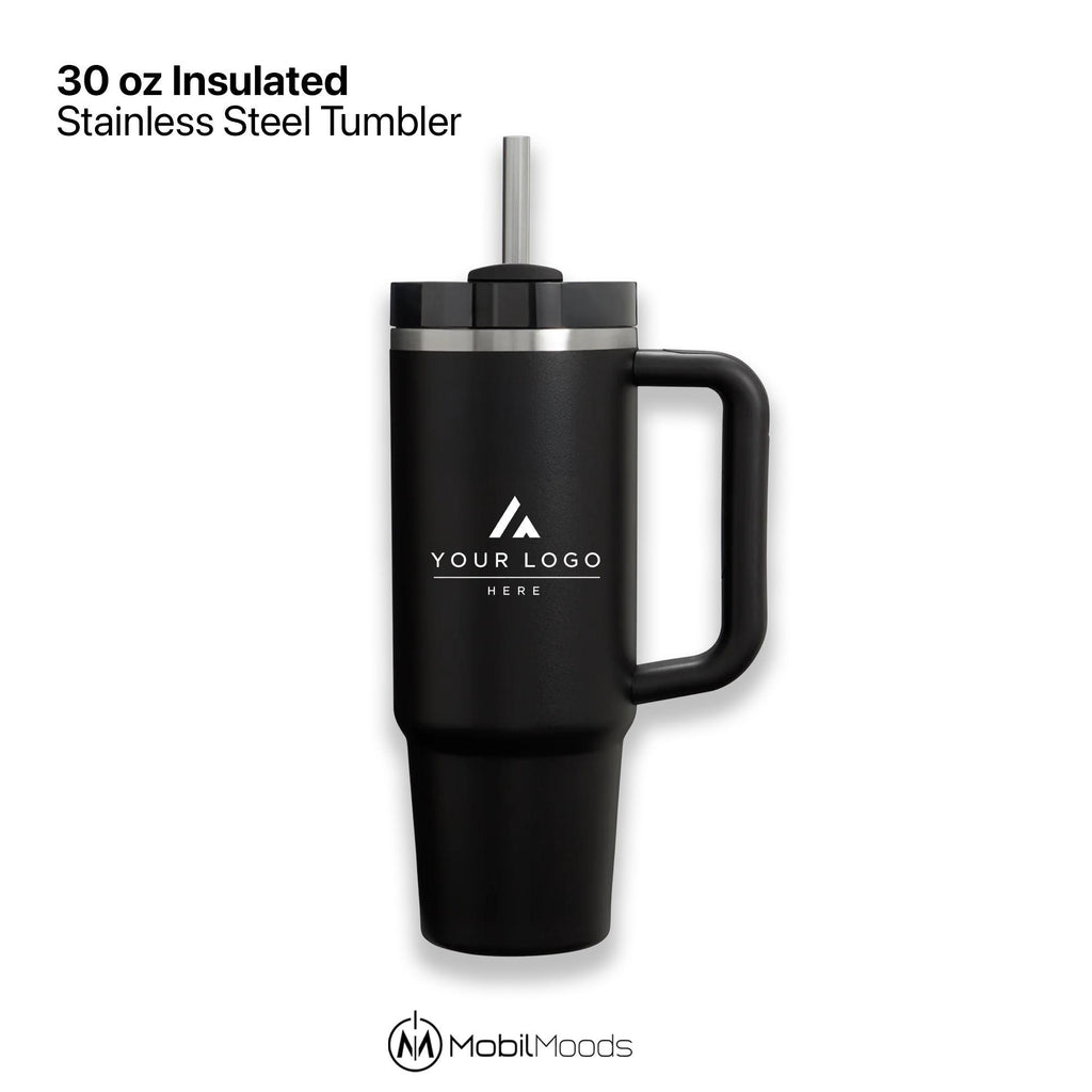 Branded Company Gift Box with Company Logo, 30 oz Insulated Tumbler, Titanium Bluetooth 5.4 Speaker, Multi Charging Cable, Employee Gift Set