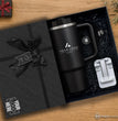 Branded Gift Set, Custom Company Logo Gift Set, 30 oz Insulated Tumbler, Adjustable Phone Stand, Light Up Charging Cable, Employee Gift Set